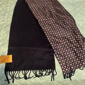 Black and White Patterned Scarf